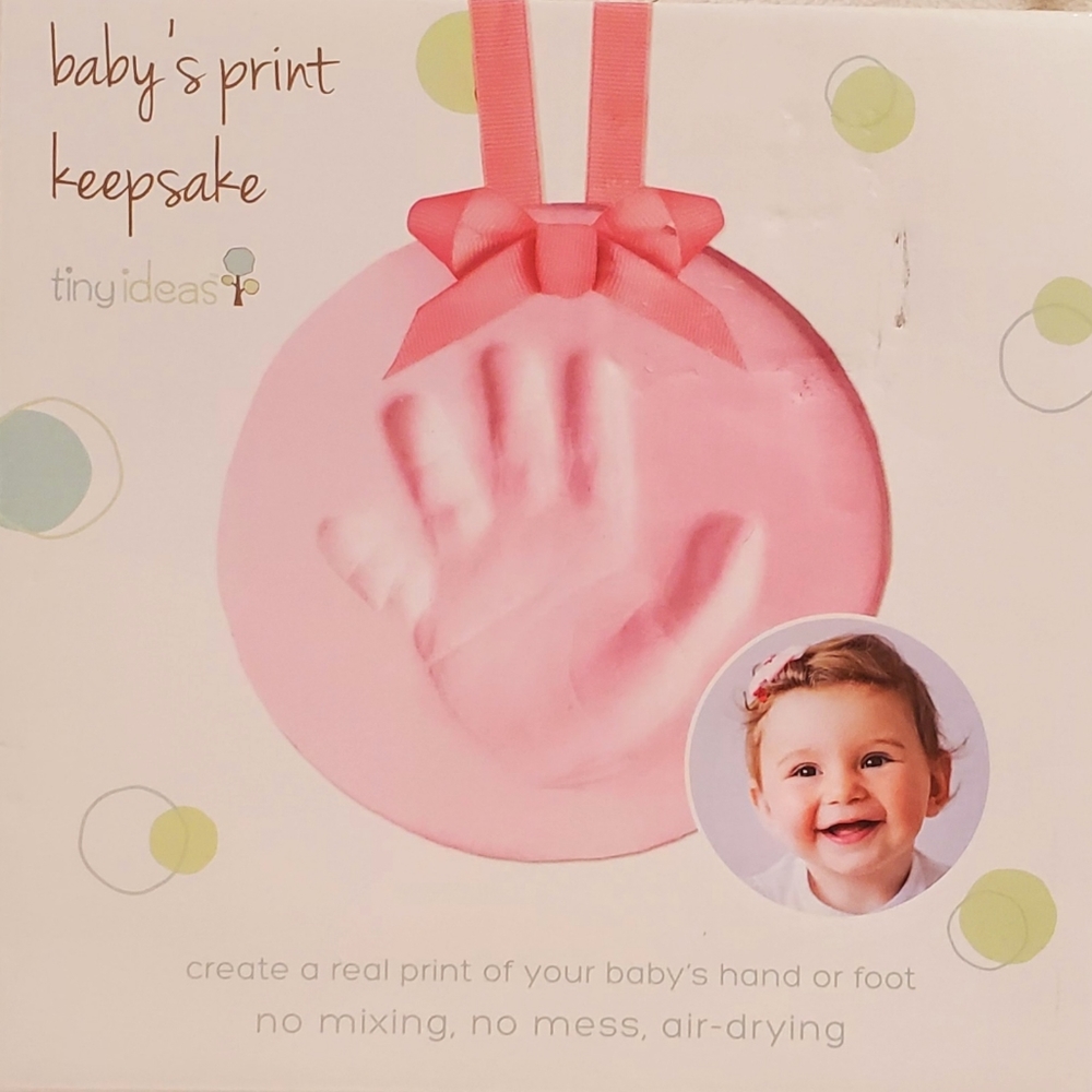 Newborn baby footprint handprint kit